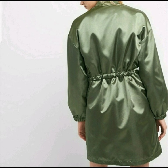 [XS]GAP Greenway Longline Satin Bomber Utility Jacket Women’s NWOT - Picture 2 of 11